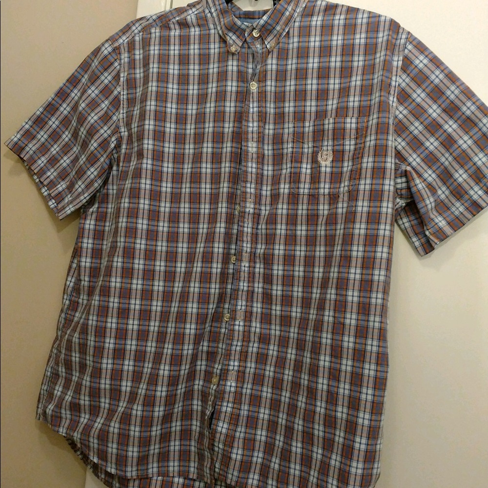 Chaps Plaid Short Sleeve Men’s Shirt -Size 2X